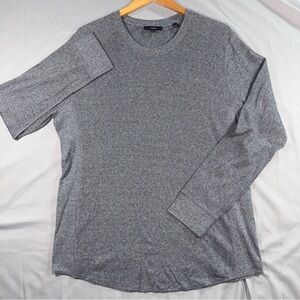 Vince Men's XL Gray Cotton Blend Waffle Knit Long Sleeve Thermal Shirt
